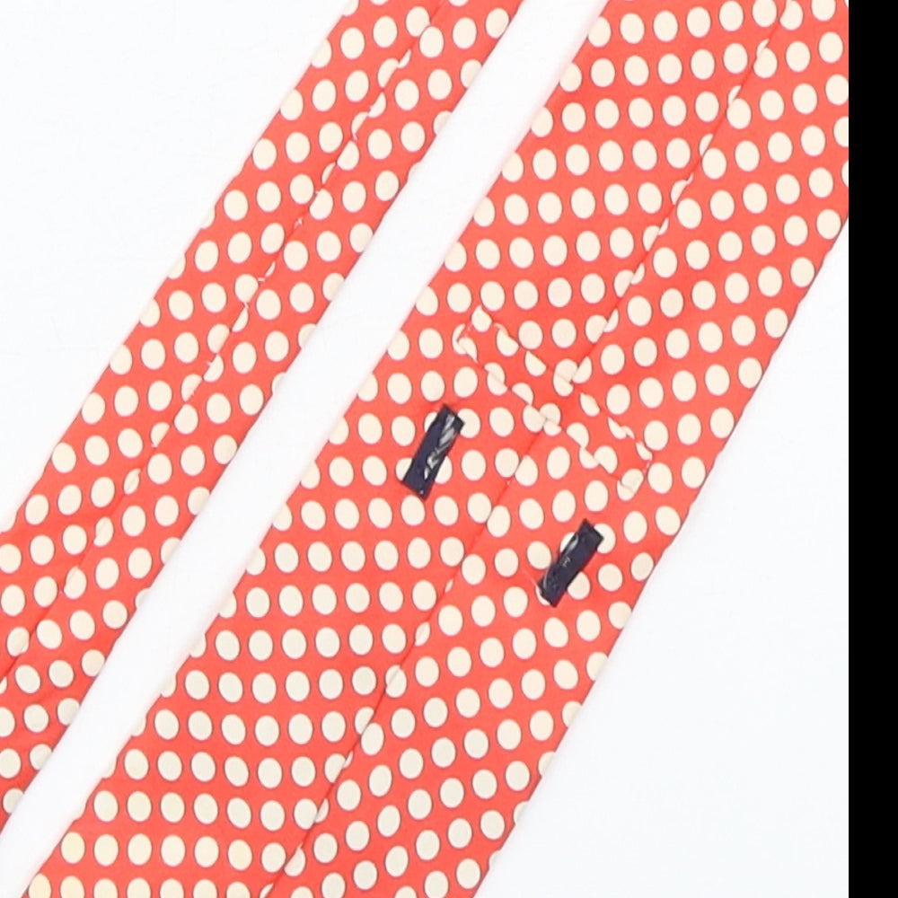 Preworn Mens Multicoloured Polka Dot Silk Pointed Tie One Size