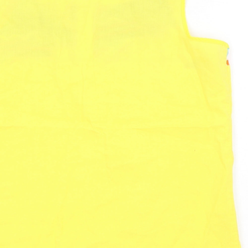 Womens UK Size 10 Slimma Yellow Basic Tank