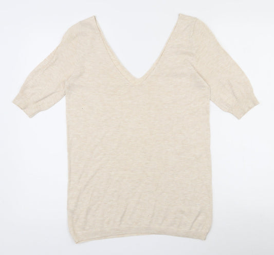 Womens UK Size 8 NEXT Beige Pullover Jumper