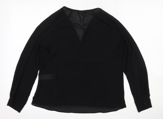 Womens UK Size 8 New Look Black Basic Blouse