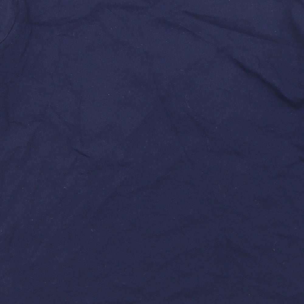 Primark Girls Blue Cotton Basic T-Shirt Size 9-10 Years Crew Neck - Rainbow