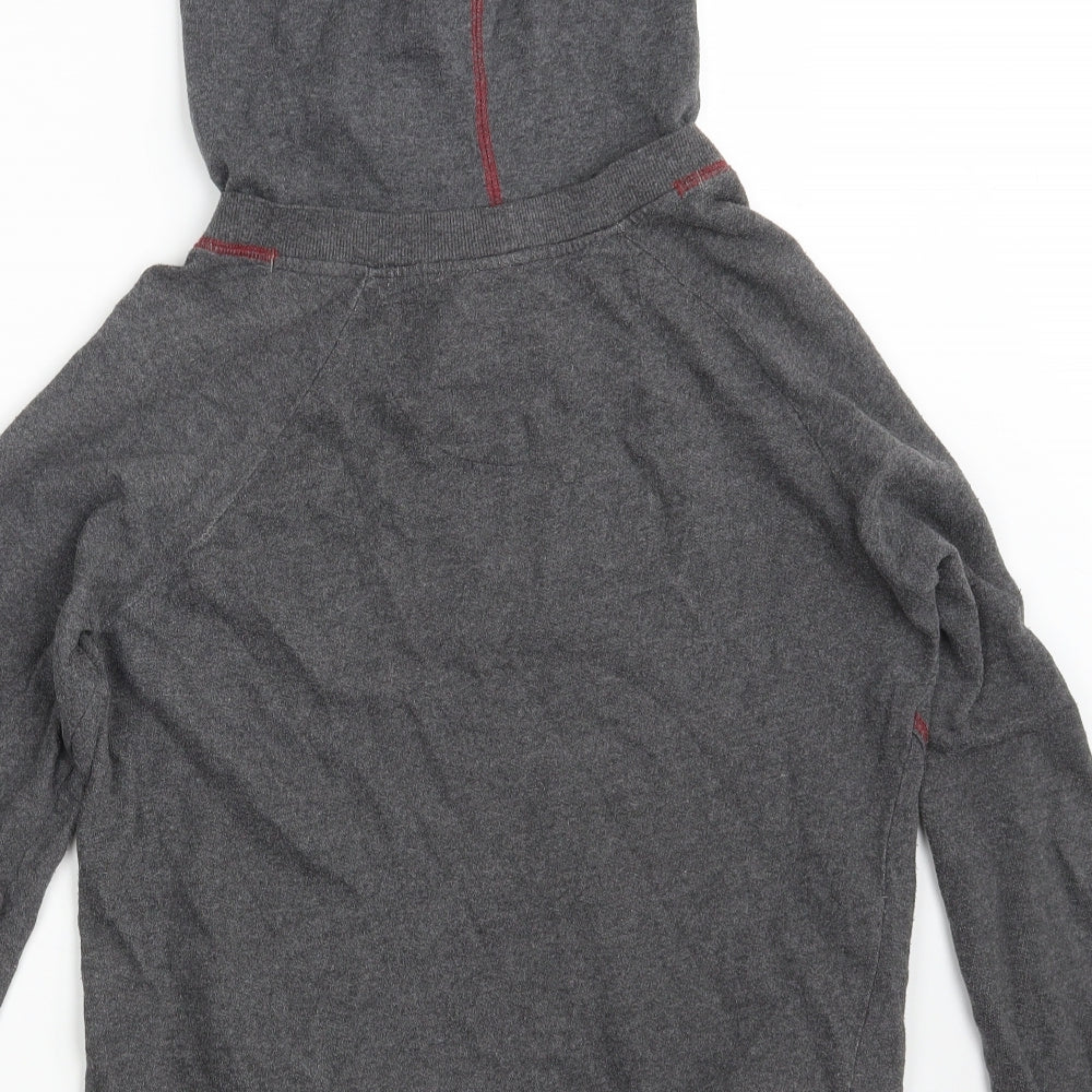 Iris & Edie Womens Grey Cotton Pullover Hoodie Size 6 - Size 6-8