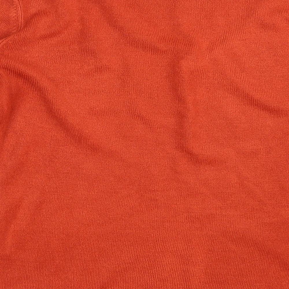 Autonomy Womens Brown V-Neck Acrylic Pullover Jumper Size M