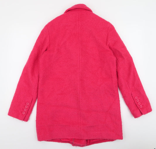 Womens UK Size 10 NEXT Pink Overcoat