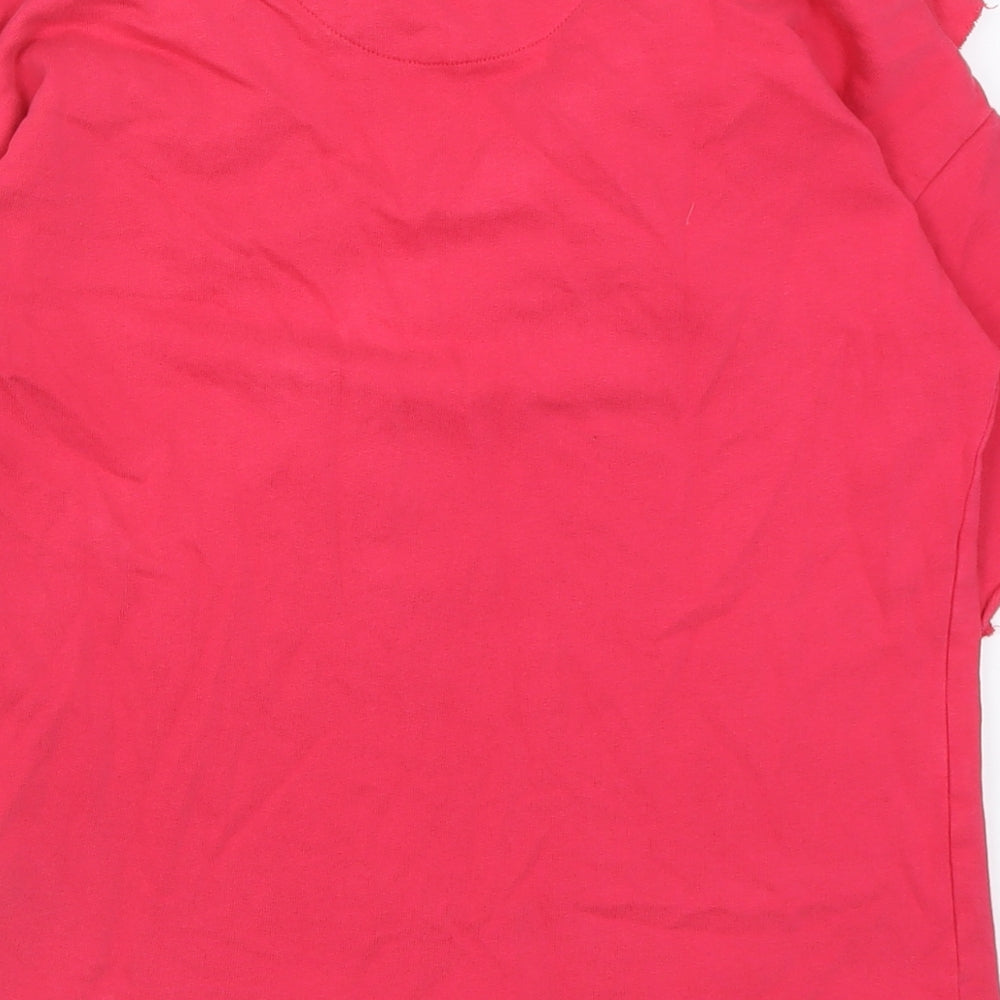 Marks and Spencer Girls Pink Cotton Pullover Sweatshirt Size 11-12 Years Pullover