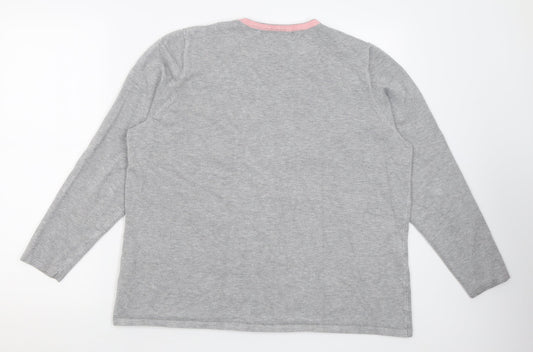 Womens UK Size L Preworn Grey Pullover Jumper