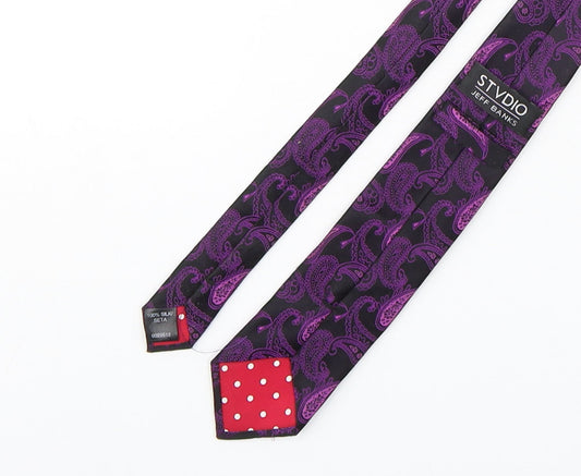 stvdio Mens Multicoloured Paisley Silk Pointed Tie One Size