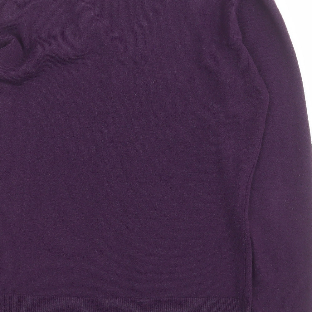 Womens UK Size 6 M&Co Purple Pullover Jumper