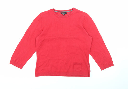 Womens UK Size M Linea Red Pullover Jumper