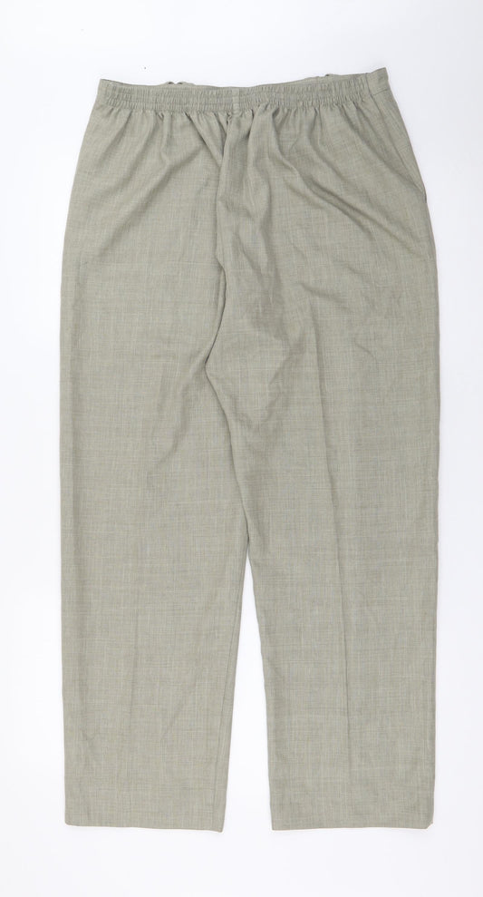 Classics Womens Green Polyester Carrot Trousers Size 14 L26 in Regular