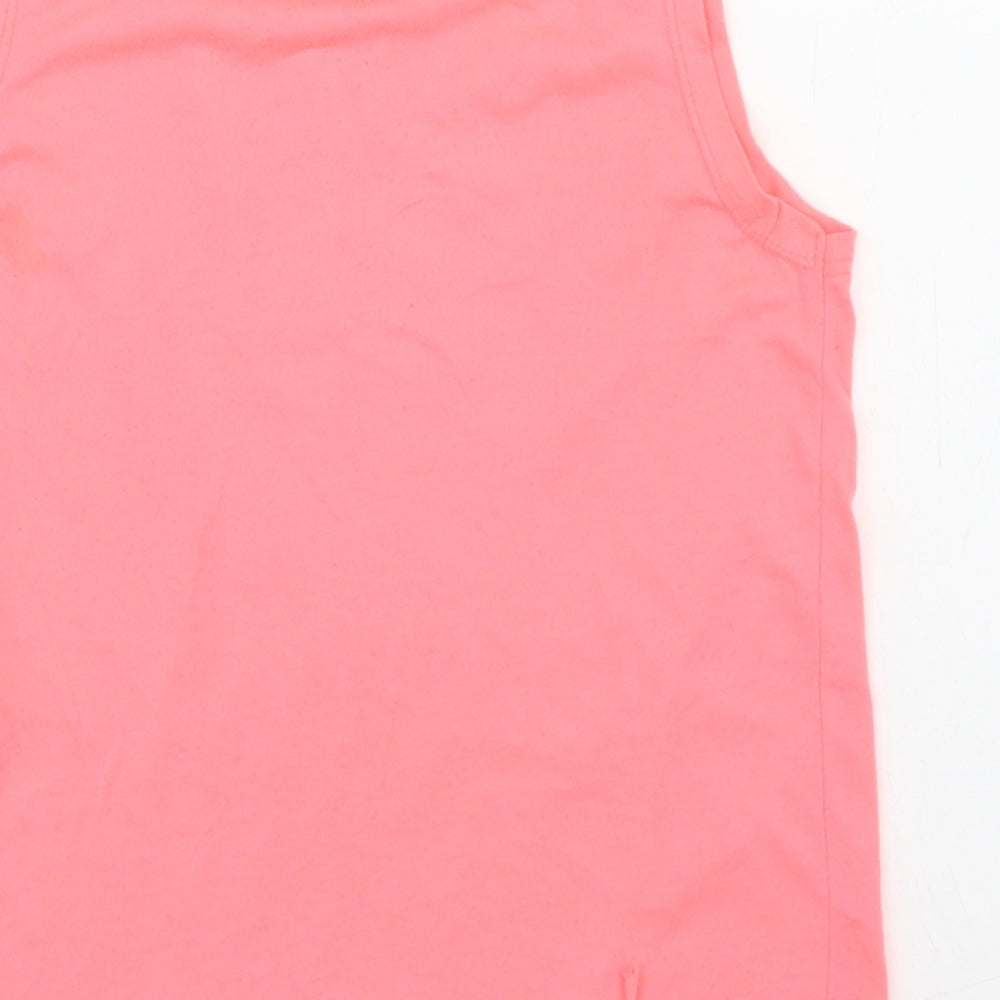Primark Girls Orange Polyester Cropped Tank Size 10-11 Years Round Neck - Unicorn