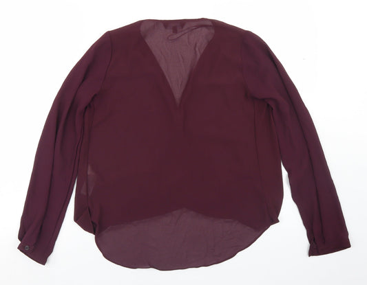 Womens UK Size 8 New Look Purple Basic Blouse