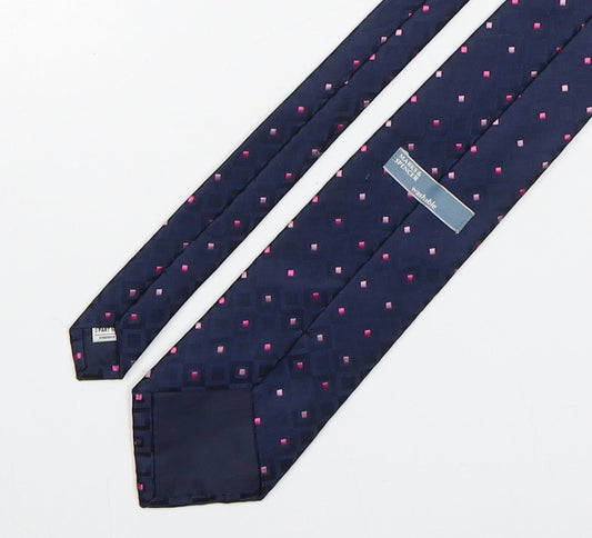 Marks and Spencer Mens Multicoloured Geometric Polyester Pointed Tie One Size