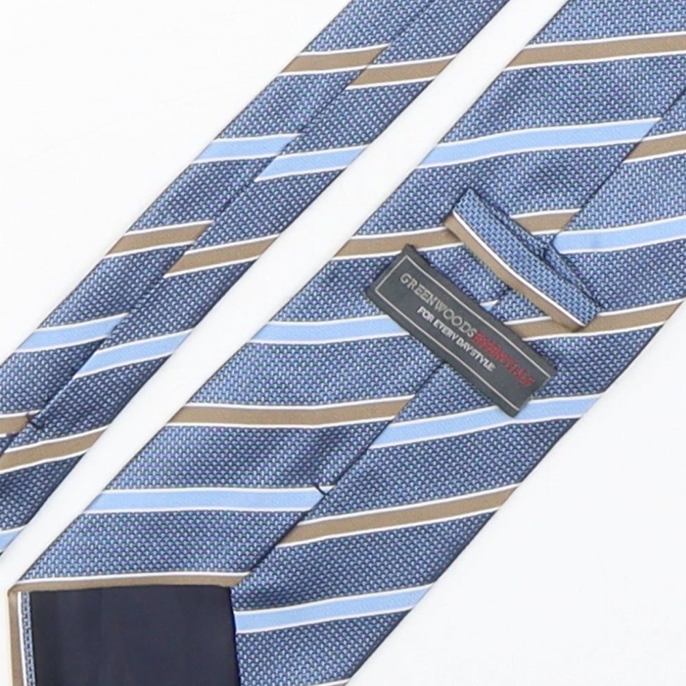 Greenwoods Mens Multicoloured Striped Polyester Pointed Tie One Size