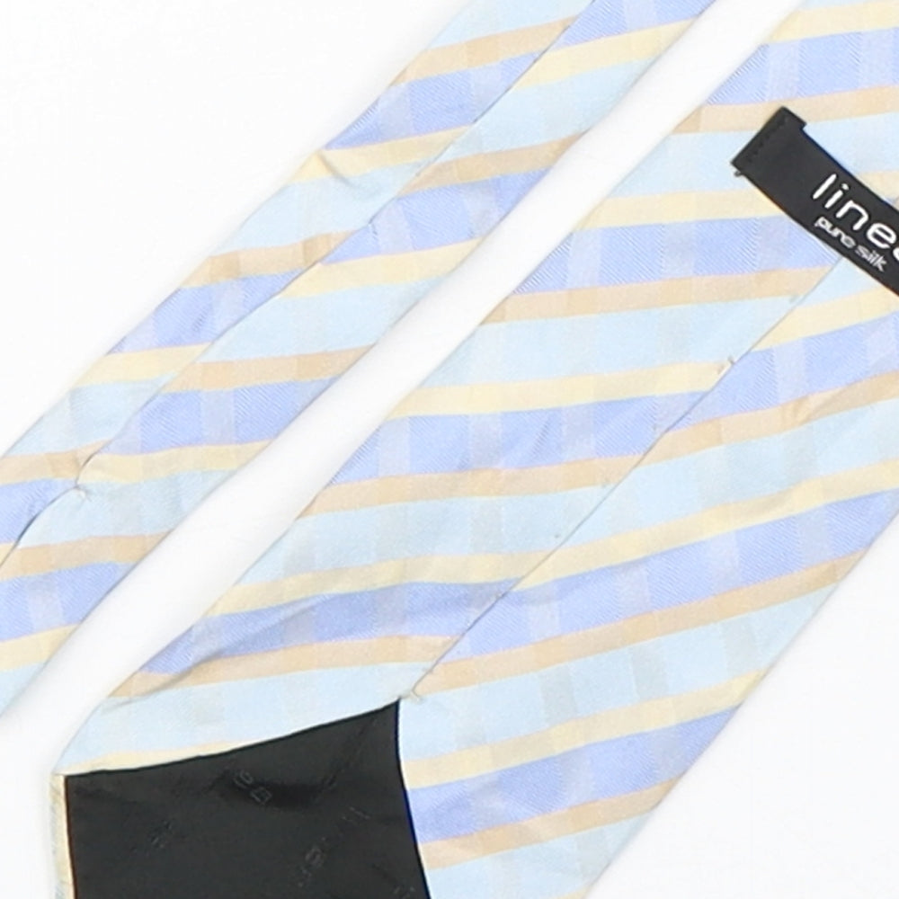 Linea Mens Multicoloured Striped Silk Pointed Tie One Size