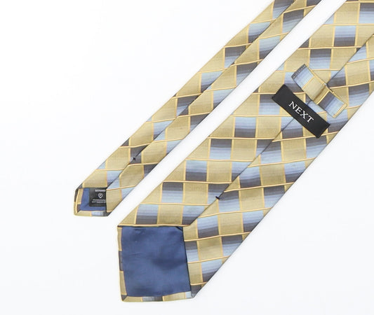 NEXT Mens Multicoloured Plaids & Checks Silk Pointed Tie One Size