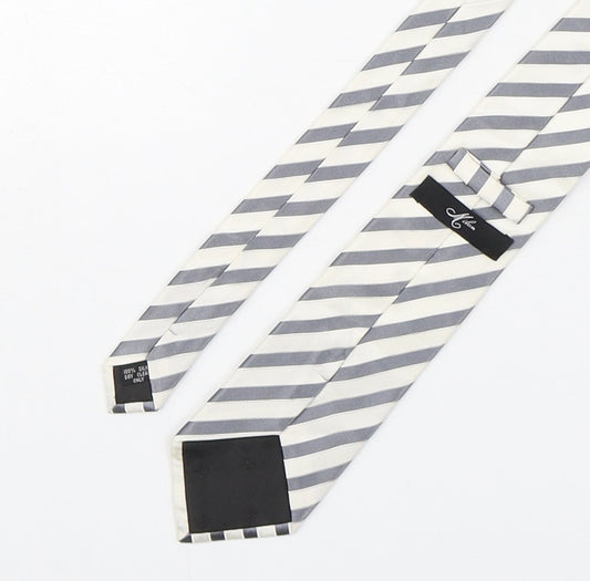 Milan Mens Multicoloured Striped Silk Pointed Tie One Size