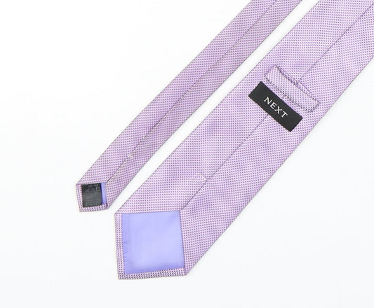 NEXT Mens Purple Grenadine Polyester Pointed Tie One Size