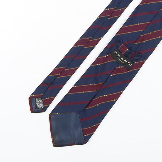 Mens Frangi Multicoloured Striped Pointed Tie