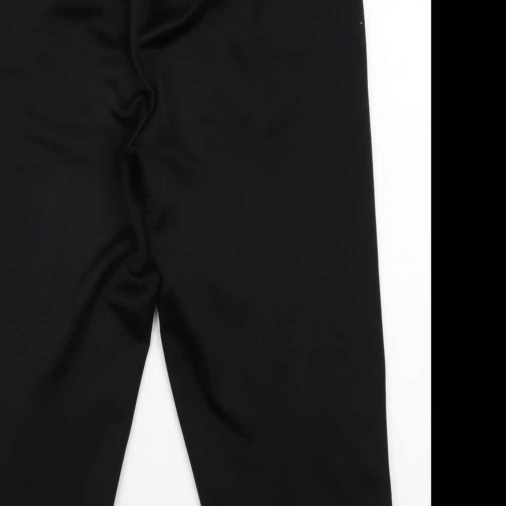 BM Womens Black Polyester Trousers Size 16 L24 in Regular