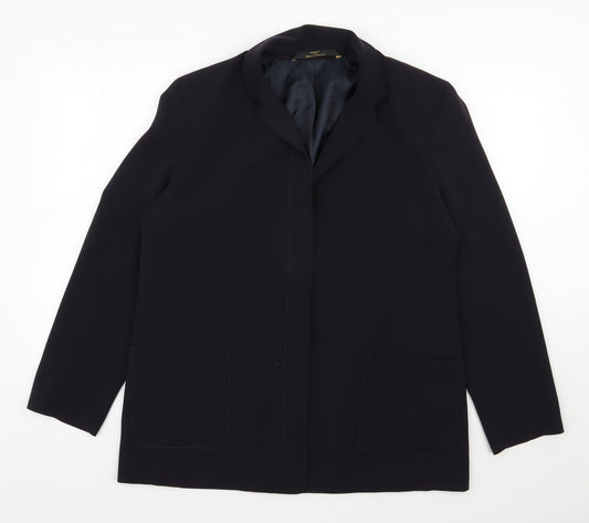 Marks and Spencer Womens Black Polyester Jacket Blazer Size 16