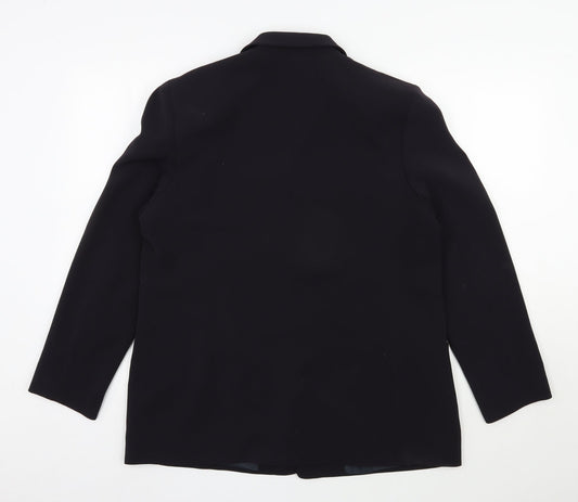 Marks and Spencer Womens Black Polyester Jacket Blazer Size 16