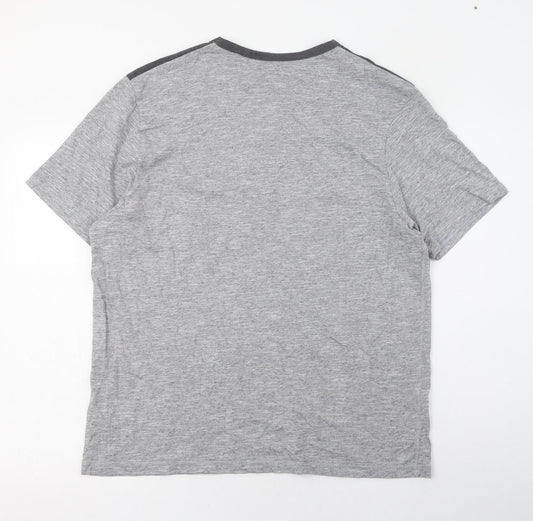 Matalan Mens Grey Cotton T-Shirt Size XL Round Neck - Loungewear
