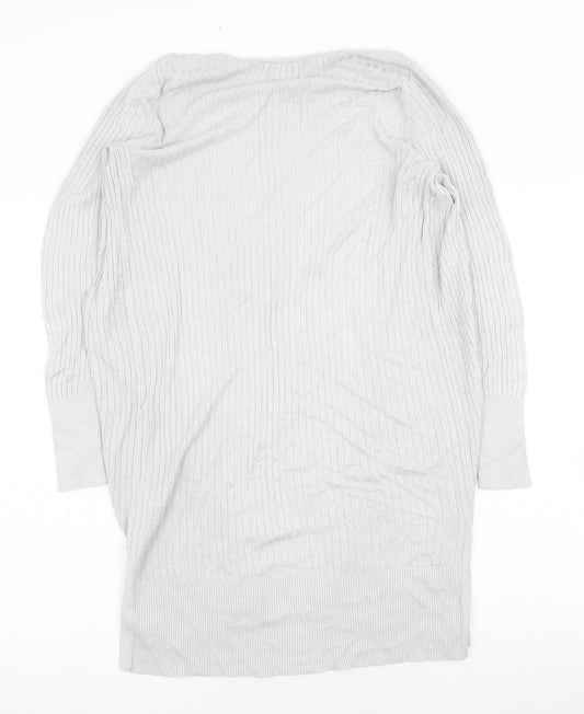 Womens UK Size XS Oasis Grey Cardigan Jumper