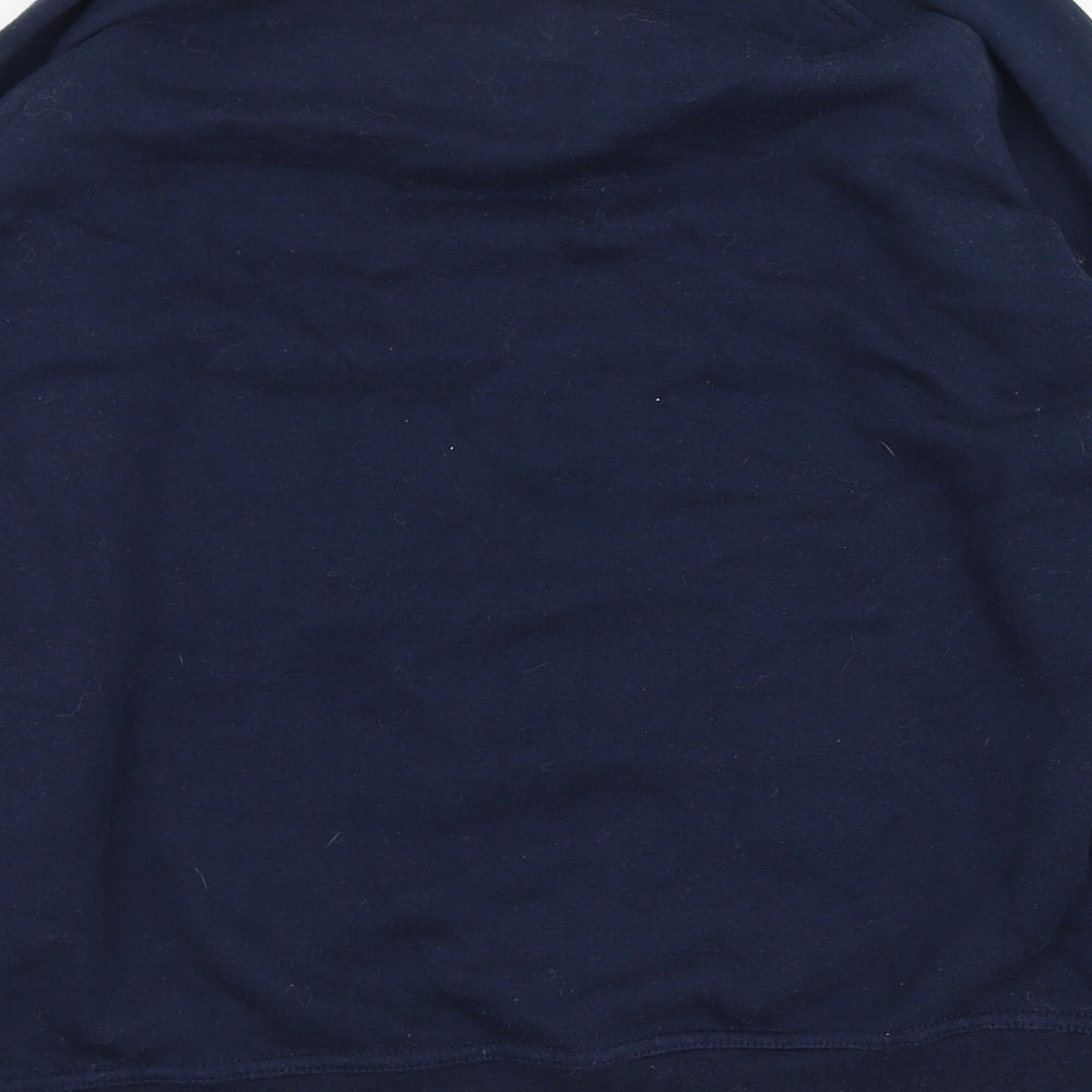 Brand and care label for Gola boys’ blue polyester pullover sweatshirt, size 11-12, years pullover