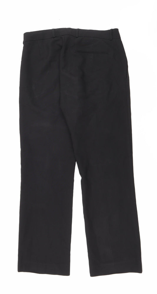 George Womens Black Polyester Carrot Trousers Size 32 L29 in Regular Zip