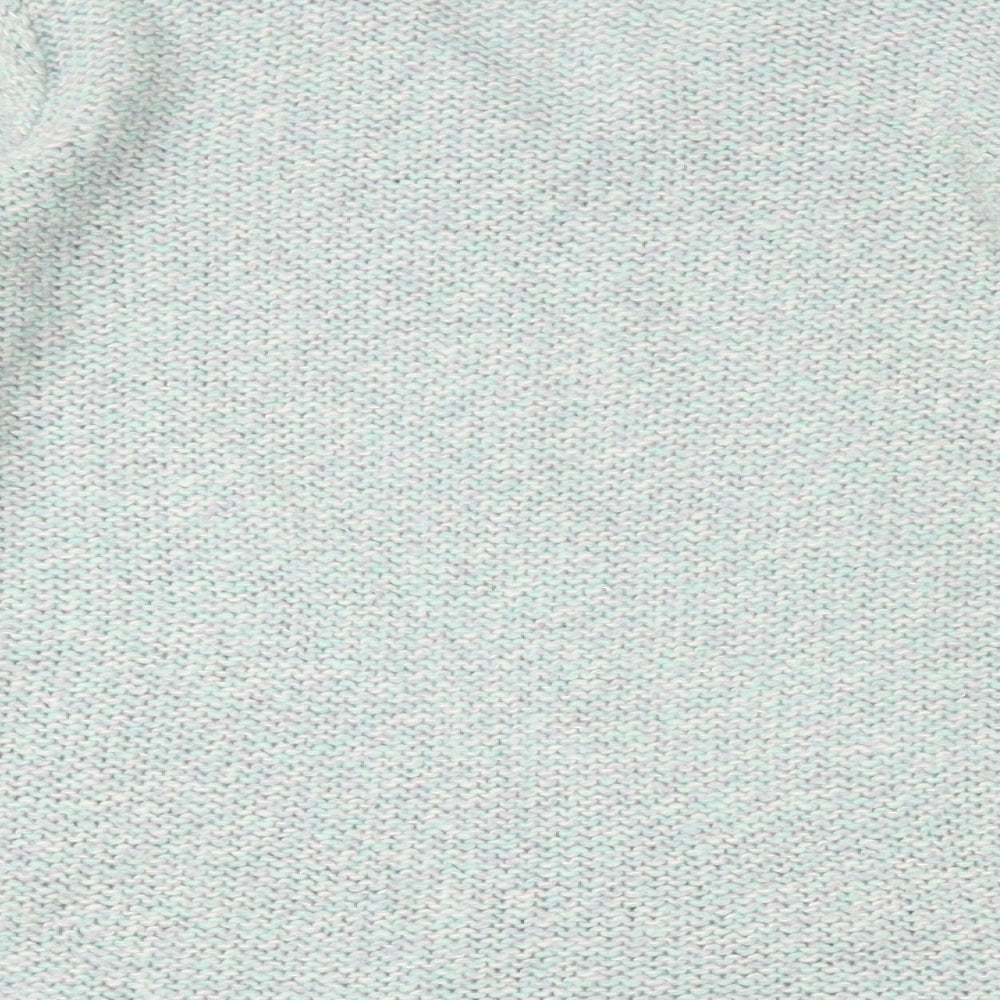 F&F Womens Green V-Neck Acrylic Pullover Jumper Size 12