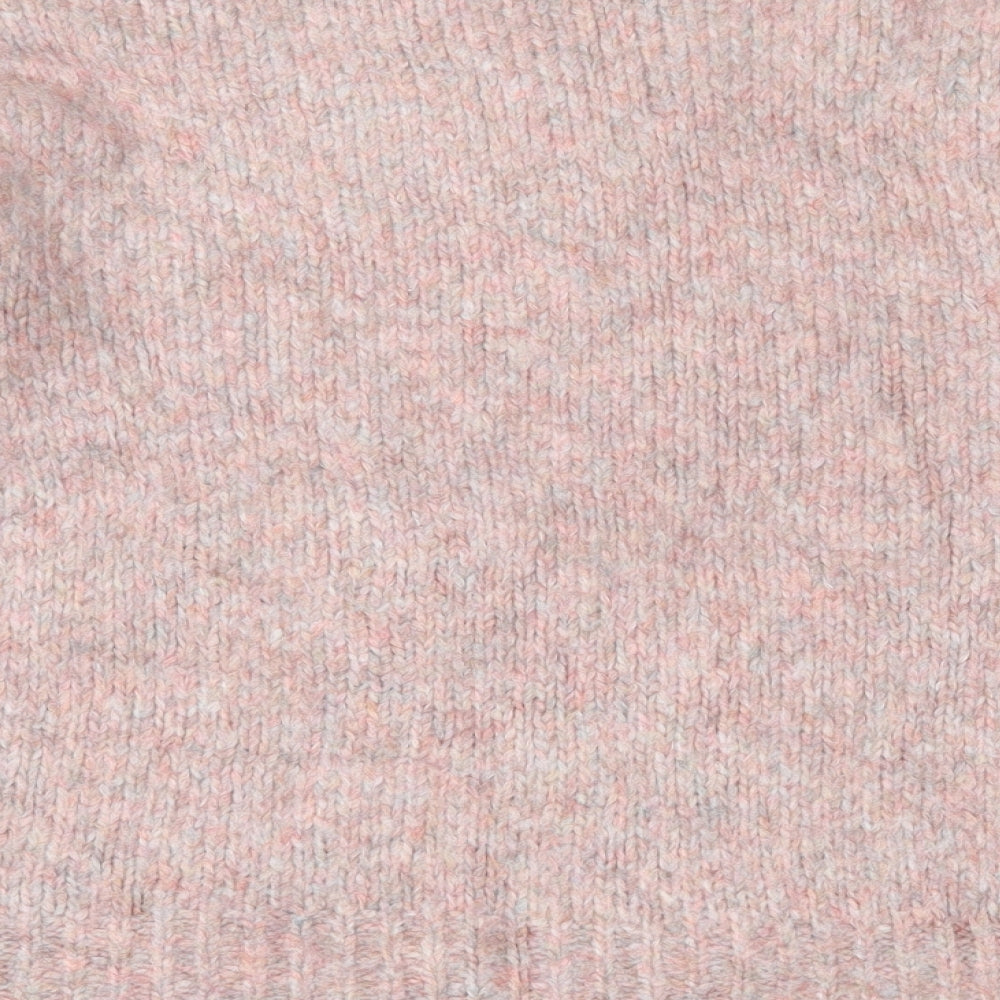 TU Womens Pink V-Neck Acrylic Pullover Jumper Size S