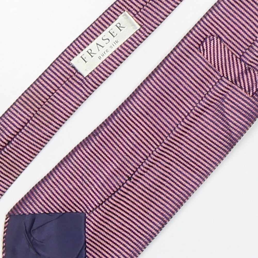 Fraser Mens Multicoloured Striped Silk Pointed Tie One Size