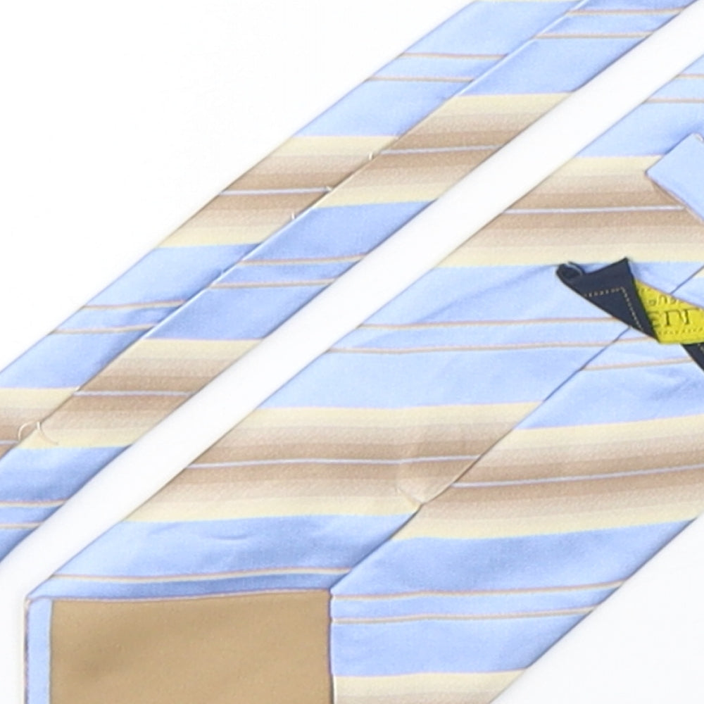 Mens Fellini Multicoloured Striped Pointed Tie