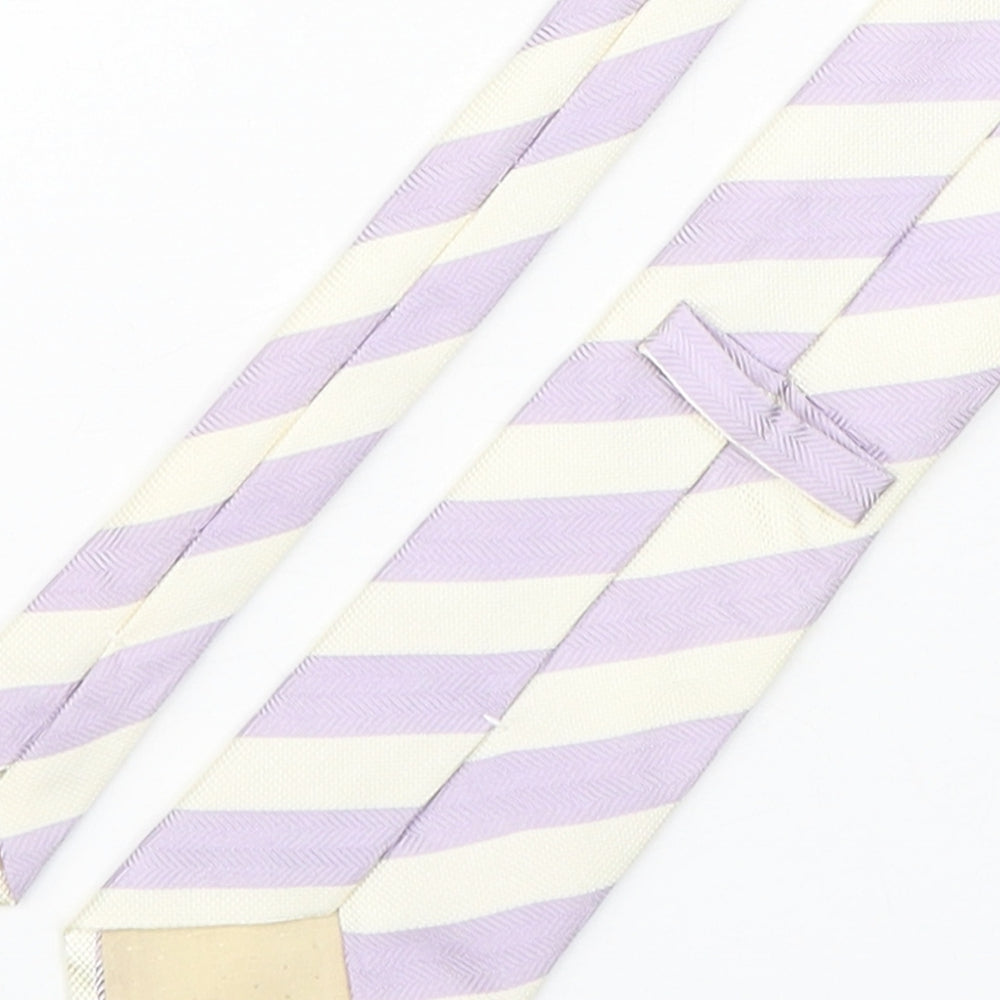 Marks and Spencer Mens Multicoloured Striped Silk Pointed Tie One Size