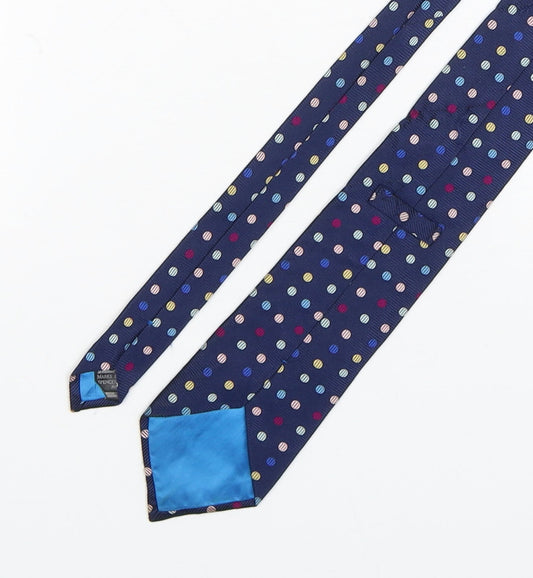 Marks and Spencer Mens Multicoloured Polka Dot Silk Pointed Tie One Size