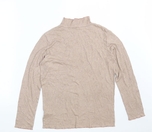 George Womens Purple Roll Neck Viscose Pullover Jumper Size 14