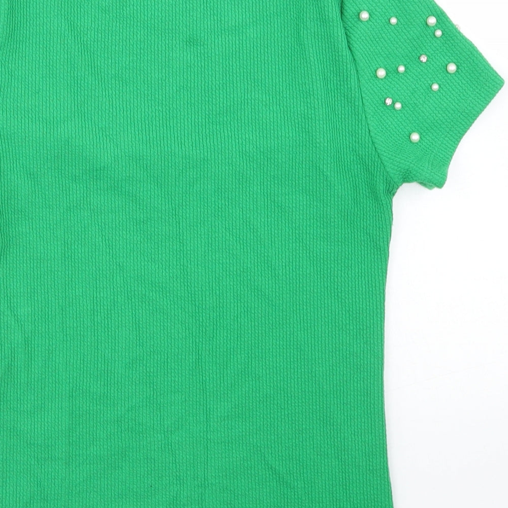 Womens UK Size XS Savida Green Basic T-Shirt