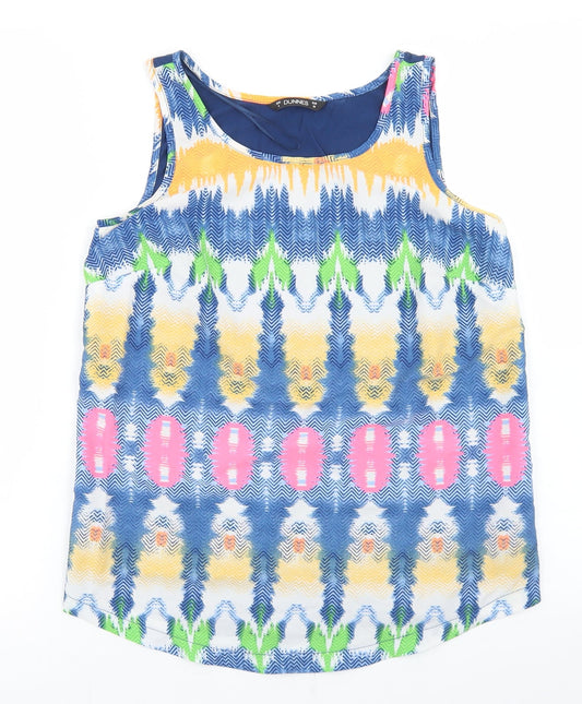 Womens UK Size 8 Dunnes Stores Blue Basic Tank
