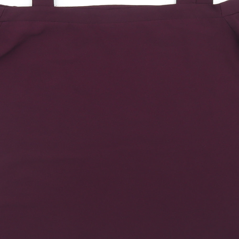 Atmosphere Womens Purple Polyester Basic Blouse Size 10 Off the Shoulder - cold Shoulder