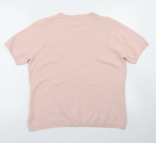 Womens UK Size 16 Marks and Spencer Pink Pullover Jumper