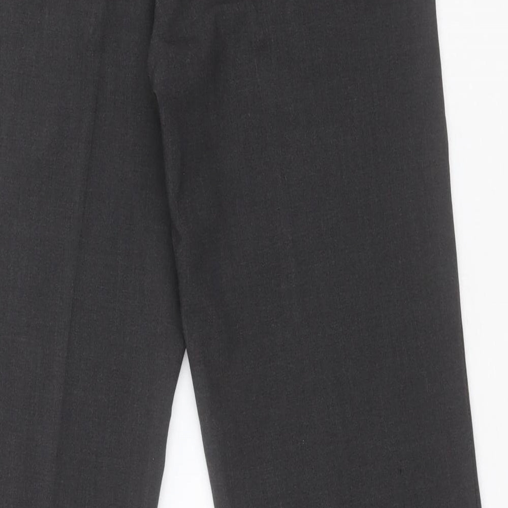 M&S Collection Womens Grey Polyester Dress Pants Trousers Size 8 L27 in Regular Zip