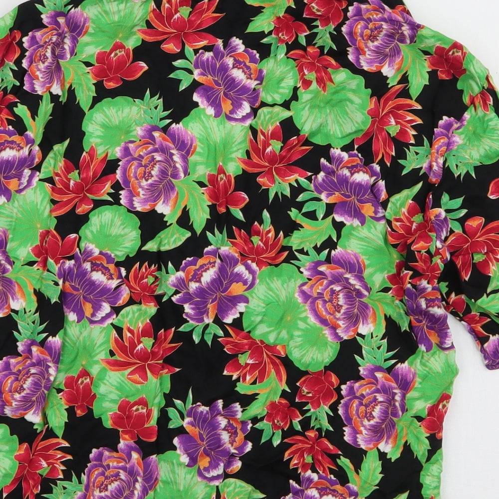 Womens UK Size XS Zara Multicoloured Basic Blouse