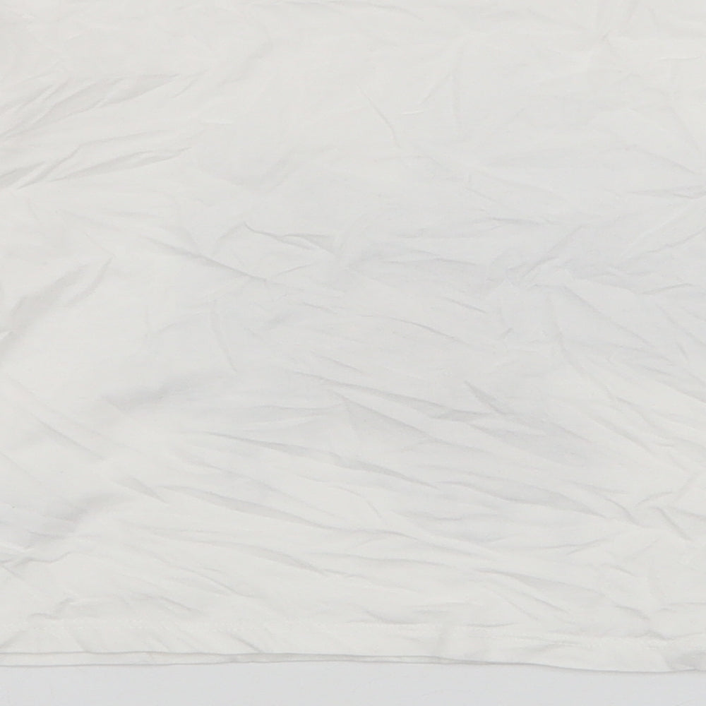 Dunnes Stores Girls White 100% Cotton Jersey T-Shirt Size 8-9 Years Round Neck Pullover - New York
