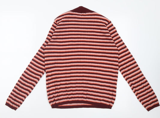 Primark Womens Multicoloured Crew Neck Striped Polyester Pullover Jumper Size XL