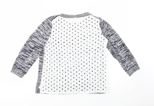 Gap Womens Blue Crew Neck Cotton Pullover Jumper Size S