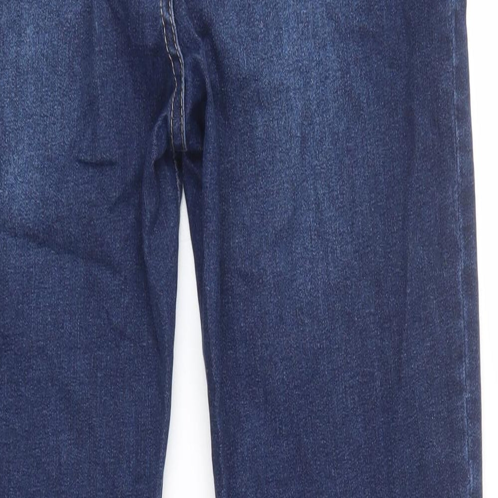 SheIn Womens Blue Cotton Skinny Jeans Size L L31 in Regular Button
