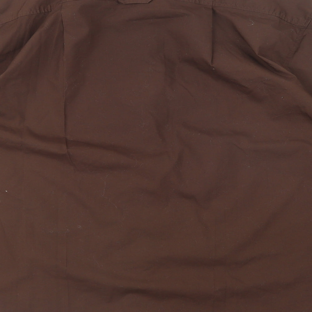 Womens UK Size 4 COLLUSION Brown Basic Button-Up