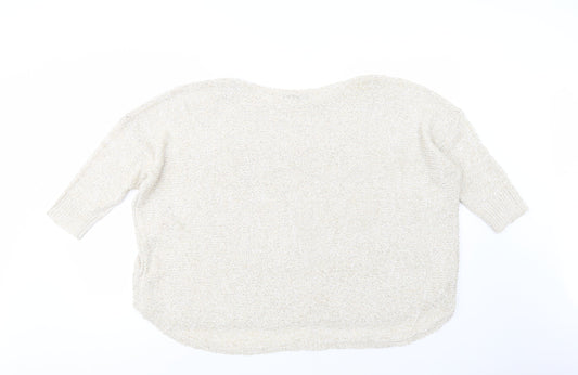 Womens UK Size L Only Beige Pullover Jumper