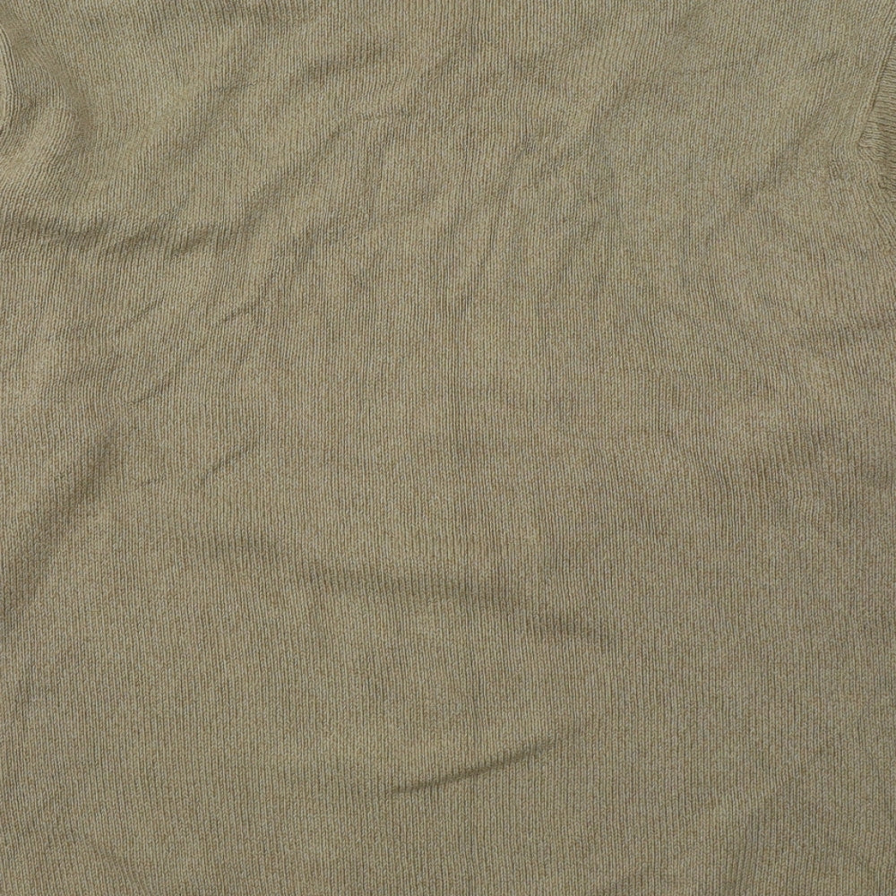 Casual Club Mens Beige Round Neck Cotton Pullover Jumper Size XL